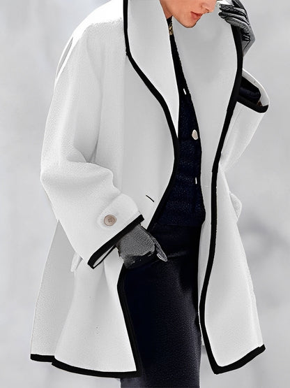 Whitney - Klasyczny długi wełniany płaszcz dla kobiet