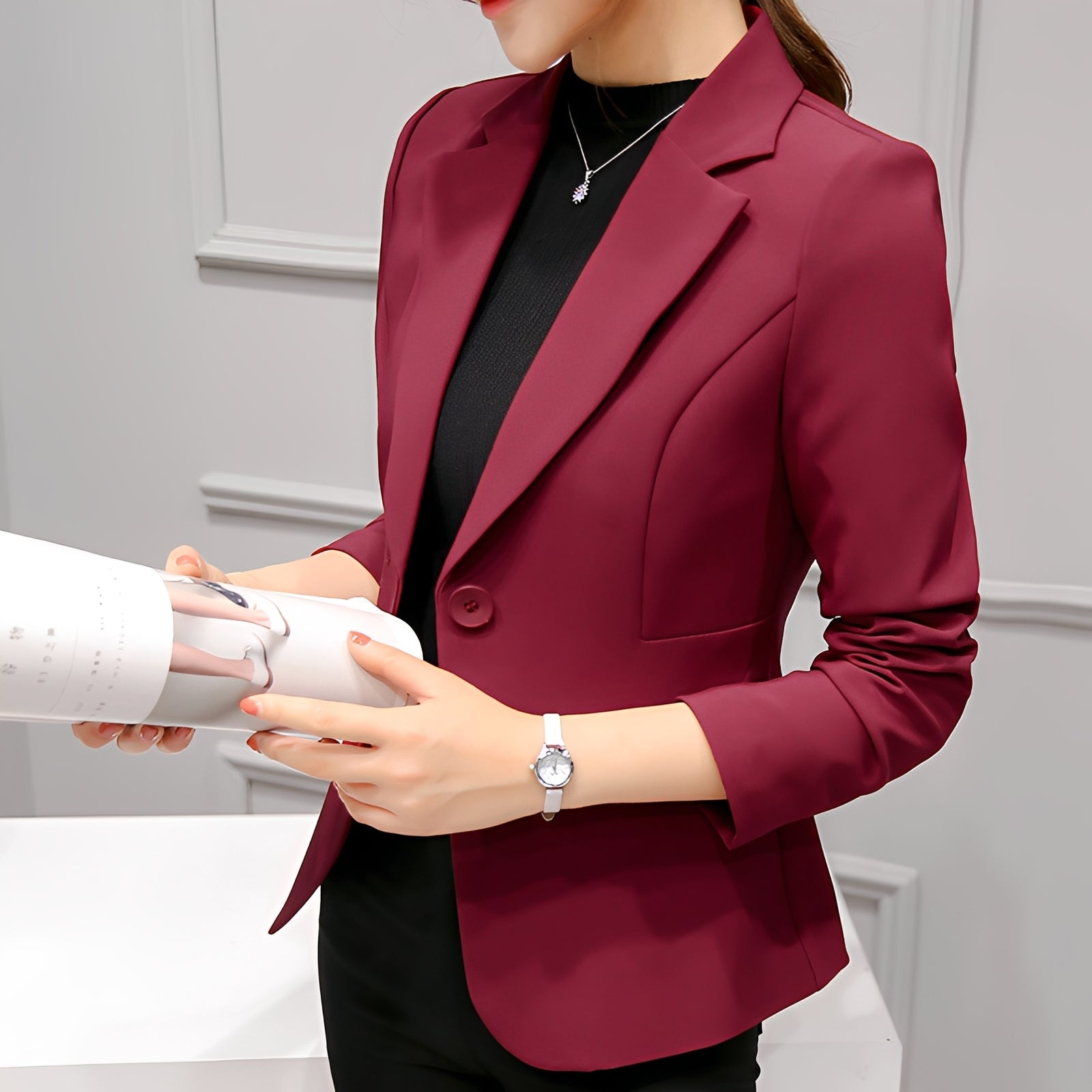 Lindy - Stylish single-button blazer for women