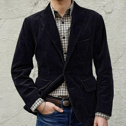 Dalton - Καθημερινή Μάλλινη Ζακέτα με Τσέπες για Άνδρες