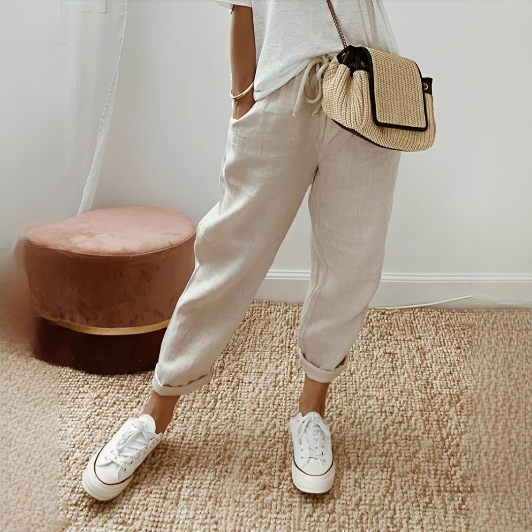 Whitney - Relaxed Elastic Waist Trousers