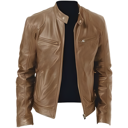 Crawford - Daily, slim fit leather jacket for men