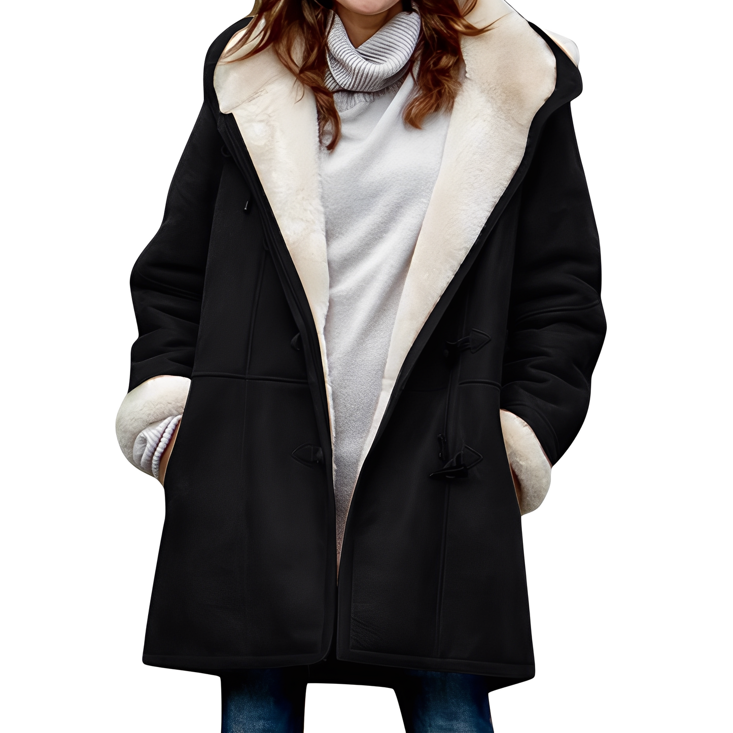 Madilyn - Relaxed Dufflecoat with Hood for Women