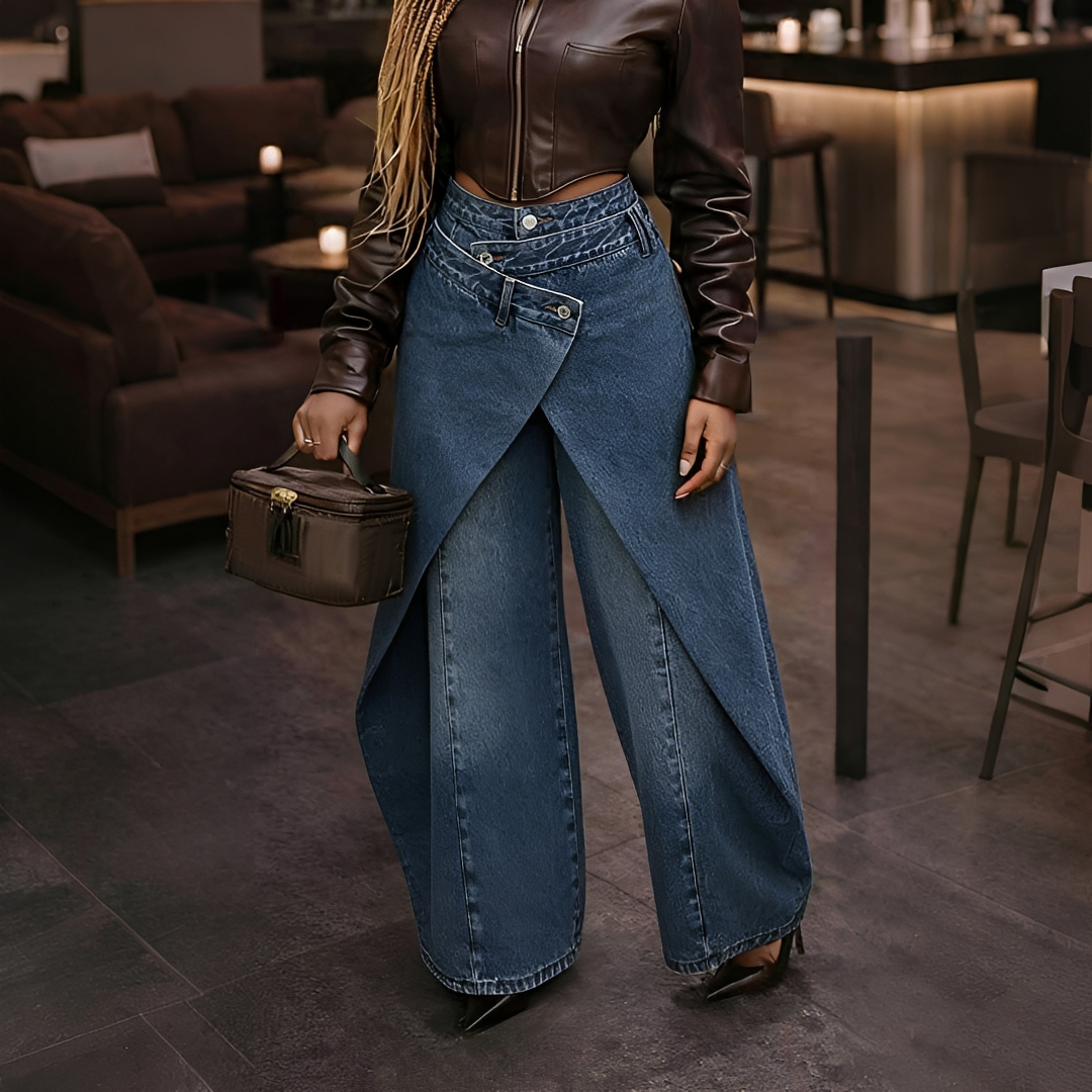 Cheska - Trendy Cross Front Pants