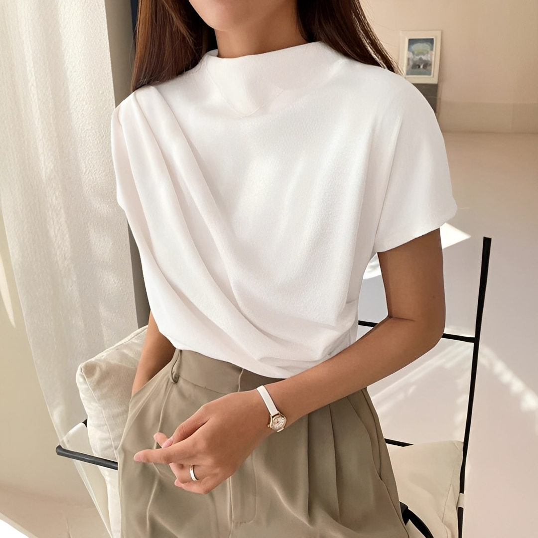 Janica - Relaxed Short Sleeve Blouse