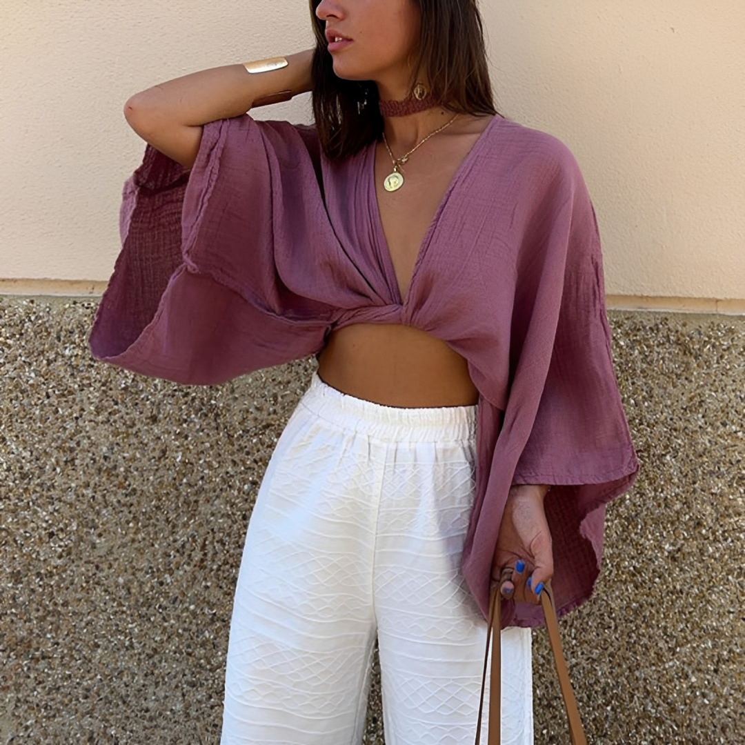 Arabella - Stylish Tie Front Blouse
