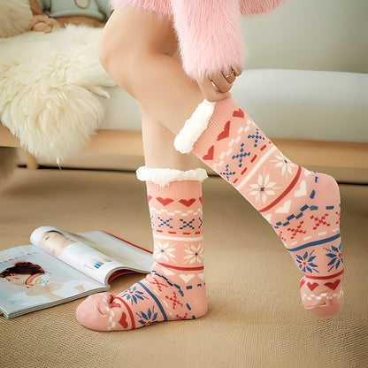 Clarice - Στιλάτες μεσαίας μακρούς χριστουγεννιάτικες κάλτσες για γυναίκες