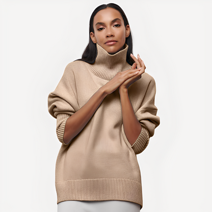 Margery - Χαλαρός Πουλόβερ με Ψηλό Κολάρο για Γυναίκες