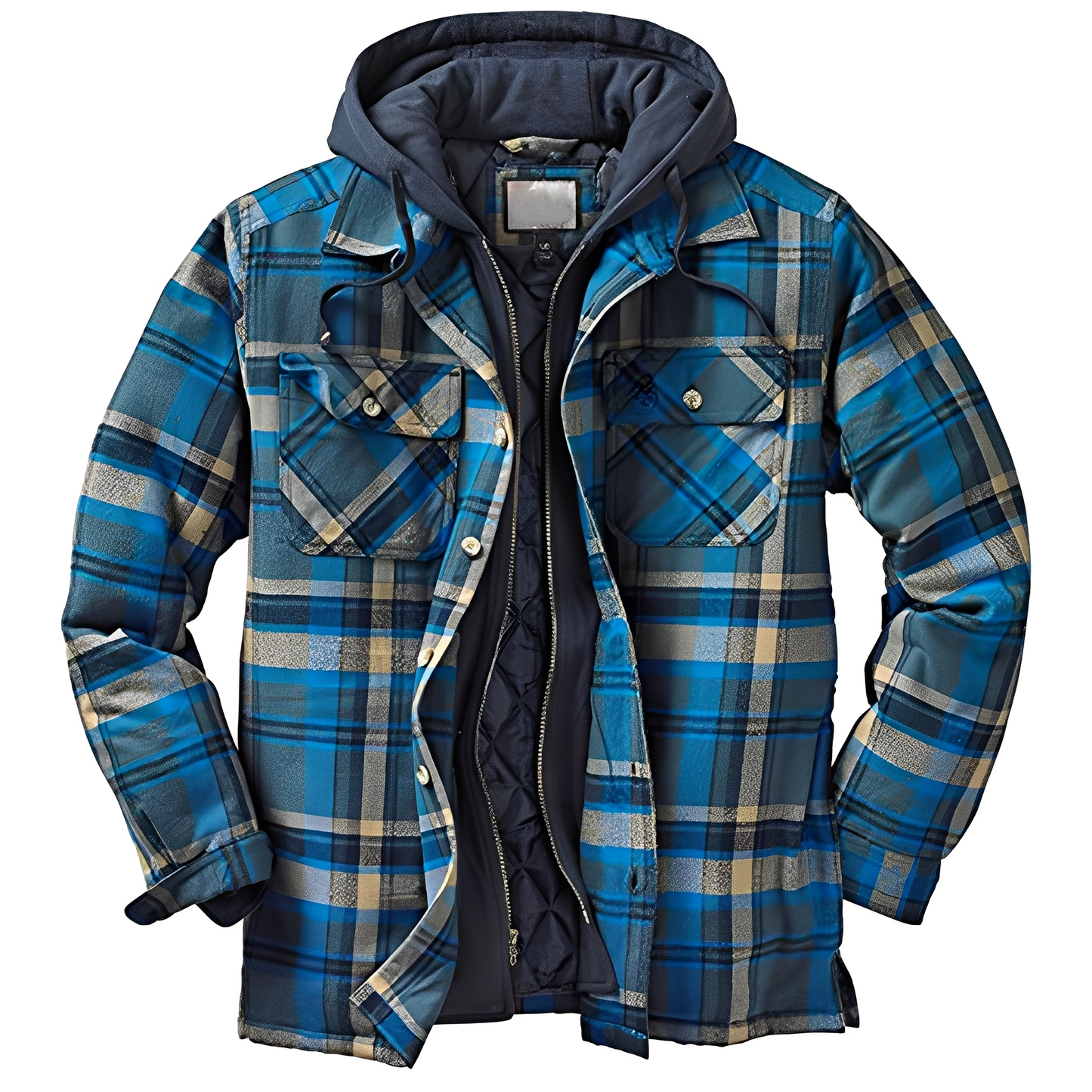 Flynn - Veste à carreaux classique avec capuche pour hommes