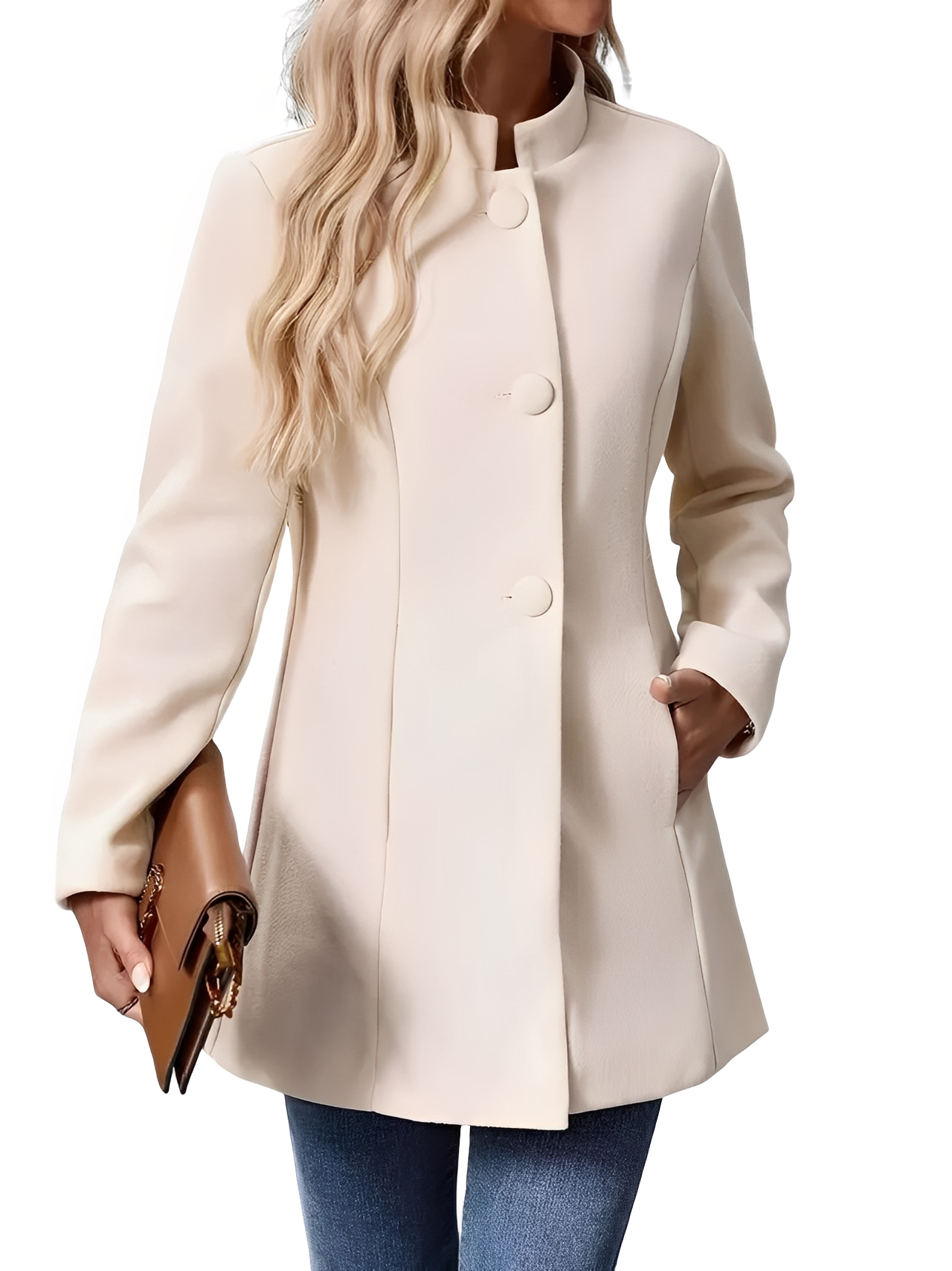 Kaitlyn - Elegant, fitted blazer with buttons for women