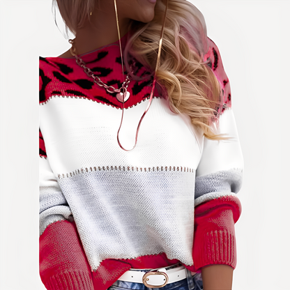 Anne - Στυλάτο πουλόβερ με στάμπα για γυναίκες