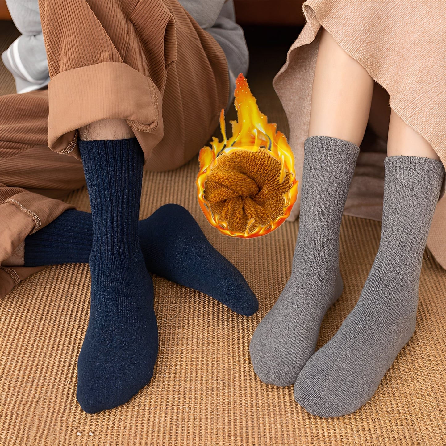 Carmella - Chaussettes Unisex Décontractées, chaudes et épaisses