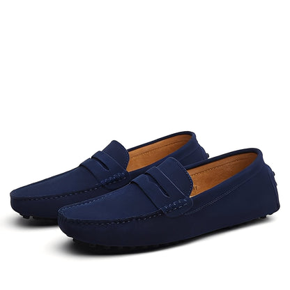 Joshua - Stylish suede leather moccasins for men