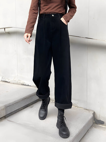 Shelbie - Κλασικό παντελόνι κοτλέ με ευρύ πόδι για γυναίκες