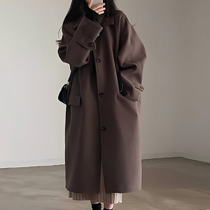 Estelle - Classic single-breasted women's wool coat