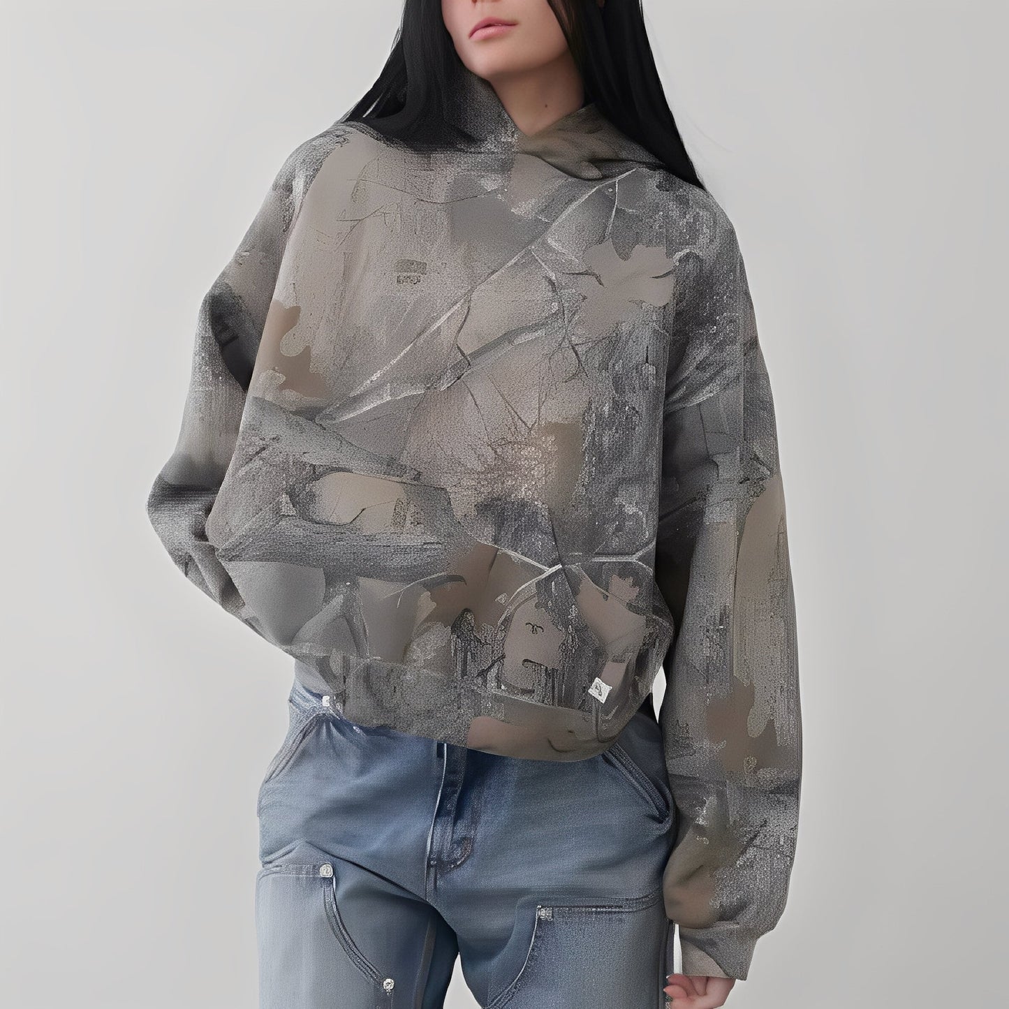Anya - Comfortable Hoodie in Camouflage