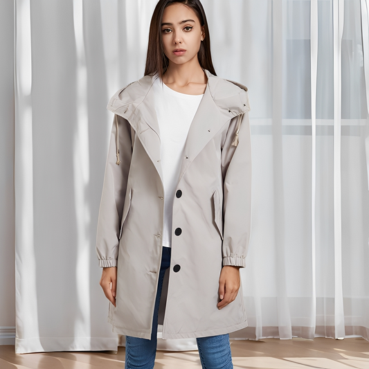 Vivyan - Daily waterproof jacket with hood for women