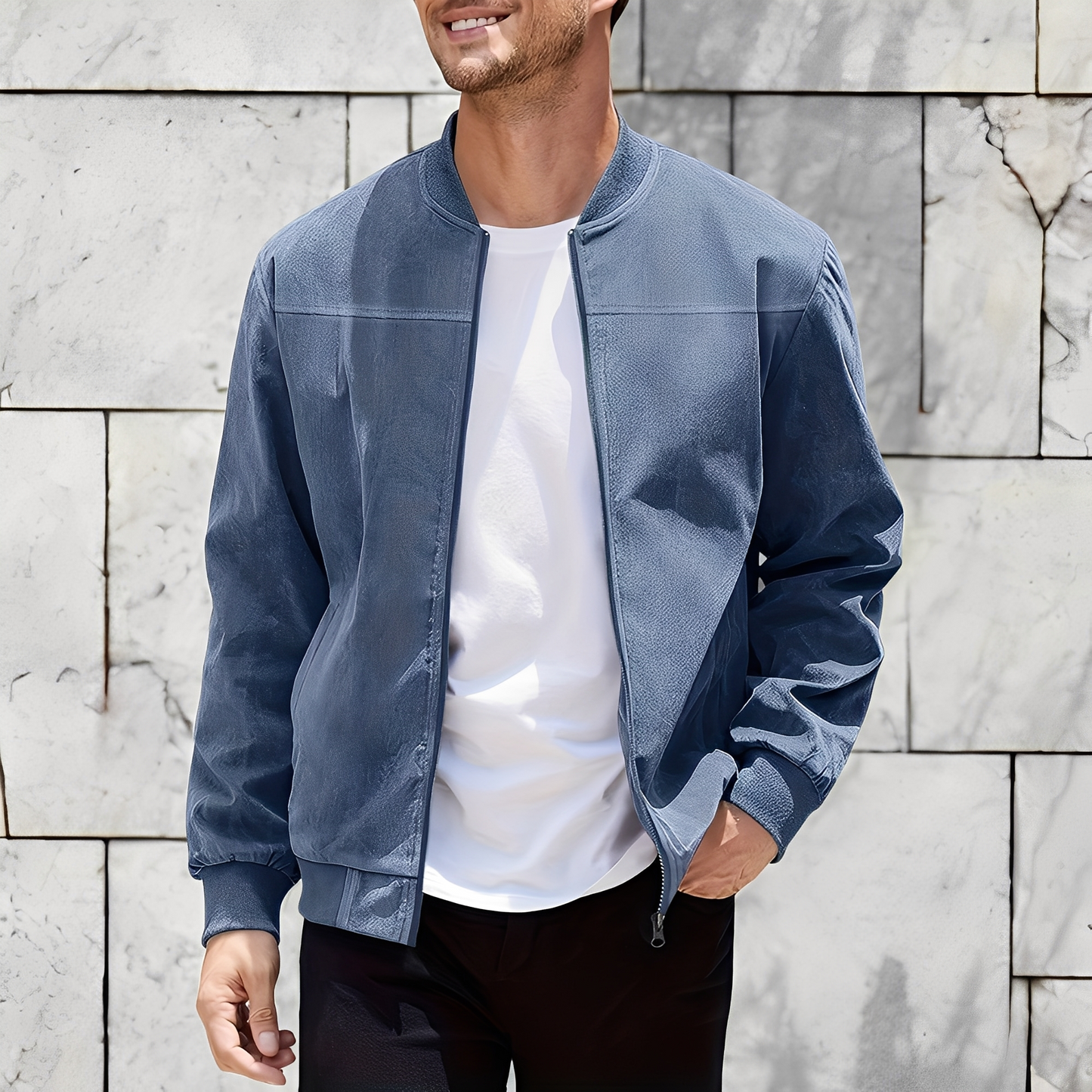 Easton - Κλασική, στιλάτη δερμάτινη ζακέτα για άνδρες