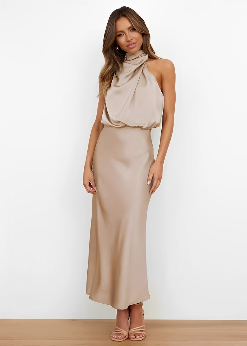 Marley - Elegant Women's Satin Dress for the Evening