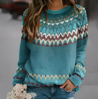 Madalyn - Στυλάτο πουλόβερ με στάμπα για γυναίκες