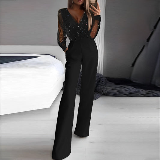 Catherina - Κομψός Jumpsuit με V-λαιμόκοψη για γυναίκες