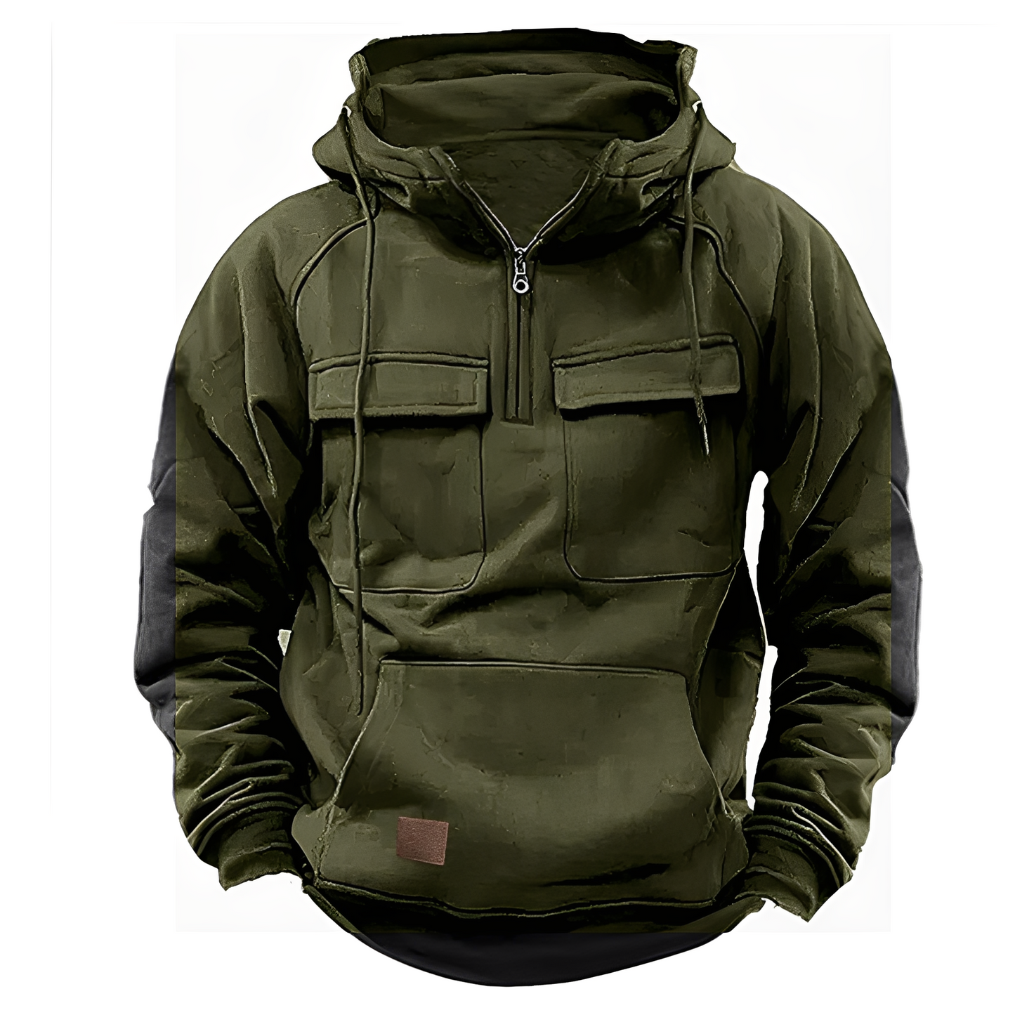 Malcom - Κλασικό hoodie με πολλαπλές τσέπες για άνδρες