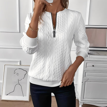 Chesley - Στυλάτο πλεκτό πουλόβερ με φερμουάρ για γυναίκες