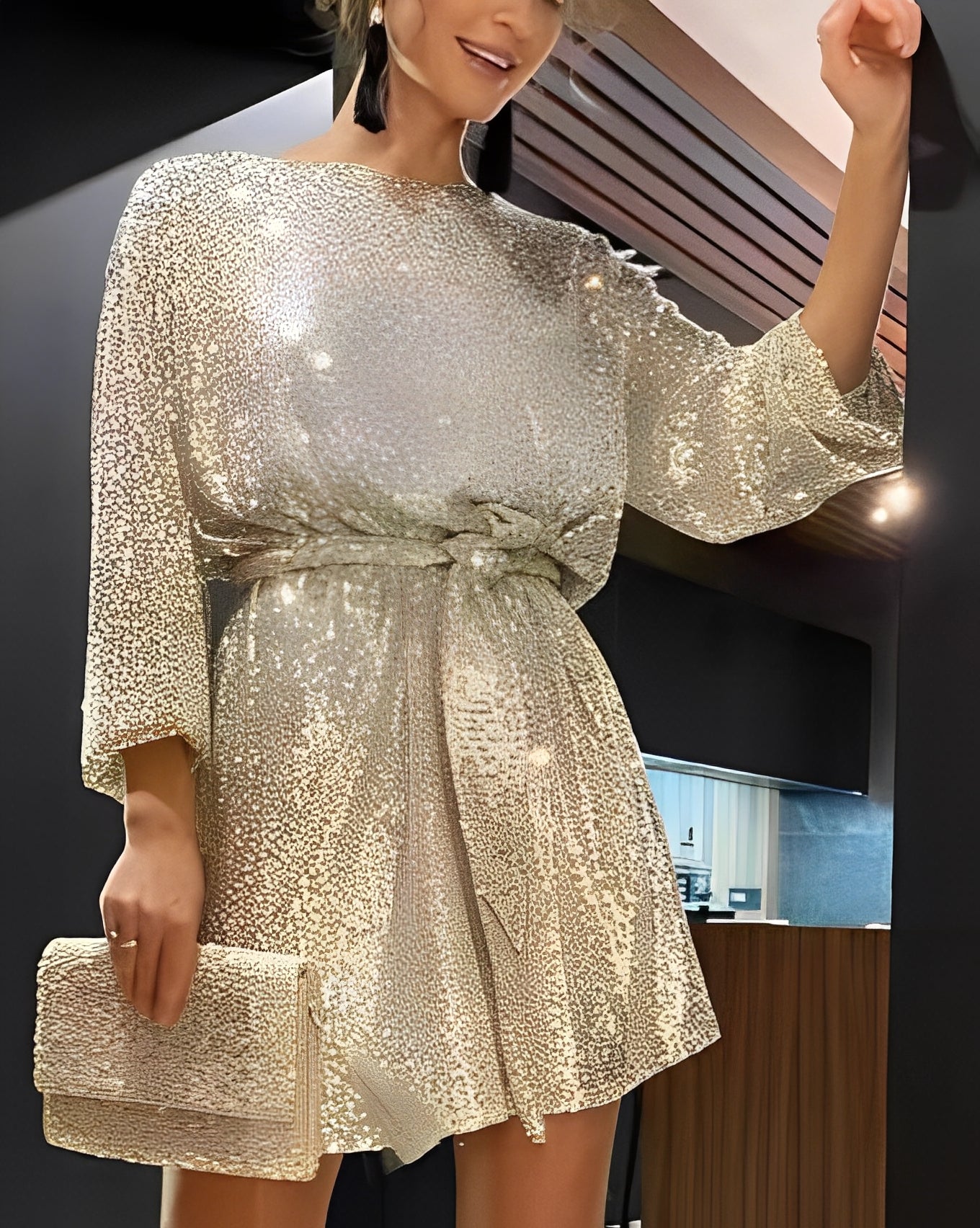 Mirabel - Λαμπερό Μίνι Φόρεμα για Γυναίκες