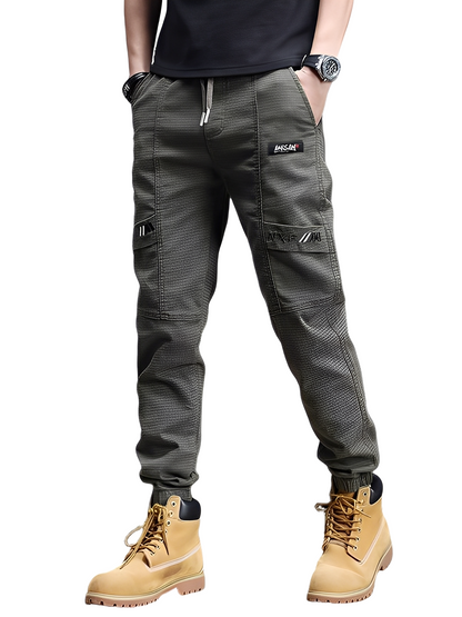 Alvin - Στιλάτο Ελαστικό Παντελόνι Τζόκινγκ με Κορδόνι για Άνδρες