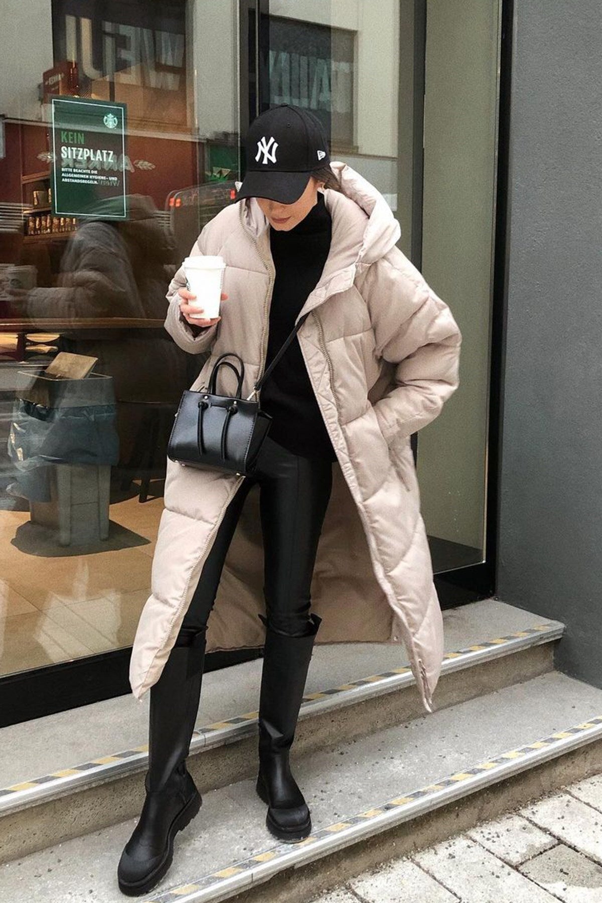 Khloe - Warm, long, padded winter scarf for women