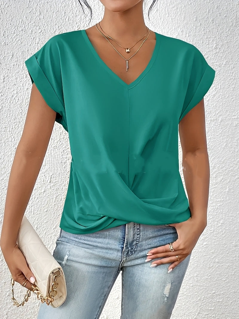 Lucie – Women's V-neck shirt – for everyday wear