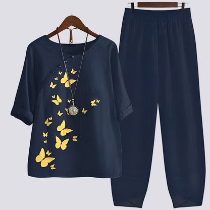 Jodie - Stylish, comfortable set with print for women