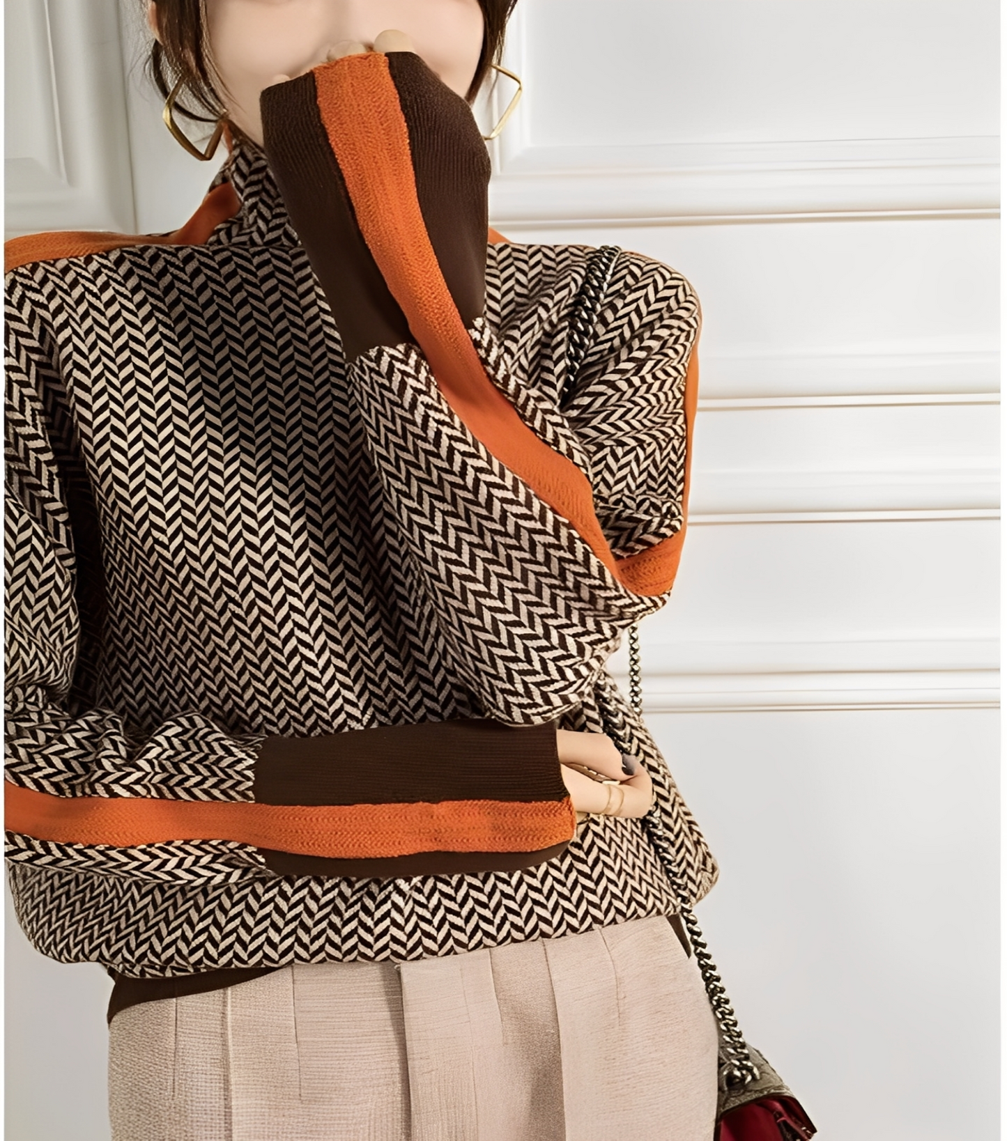 Anita - Κομψό πουλόβερ με ζιβάγκο από κασμίρι για γυναίκες