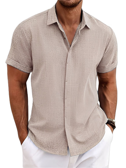 Caelum - Chemise à manches courtes simple et décontractée pour hommes