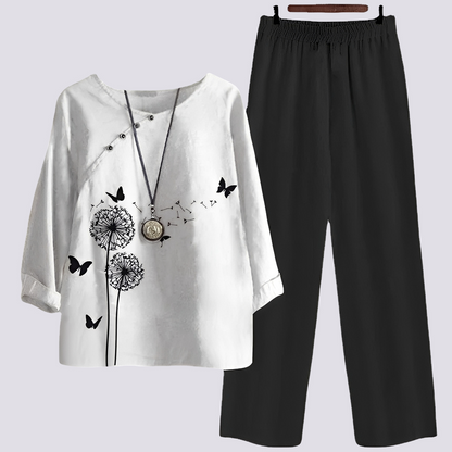 Jodie - Stylish, comfortable set with print for women