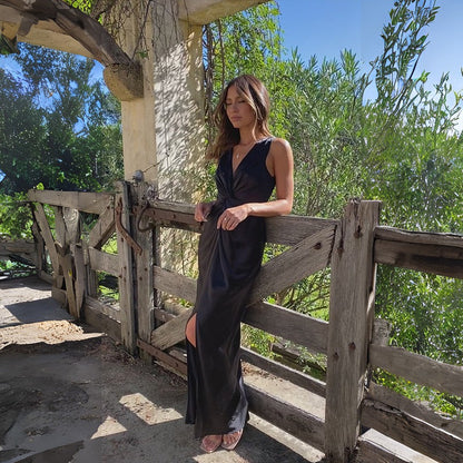 Elaine - Stylish Sleeveless Evening Dress with Open Back