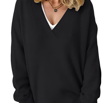 Camryn - Χαλαρός, χαλαρά πλεγμένος πουλόβερ για γυναίκες