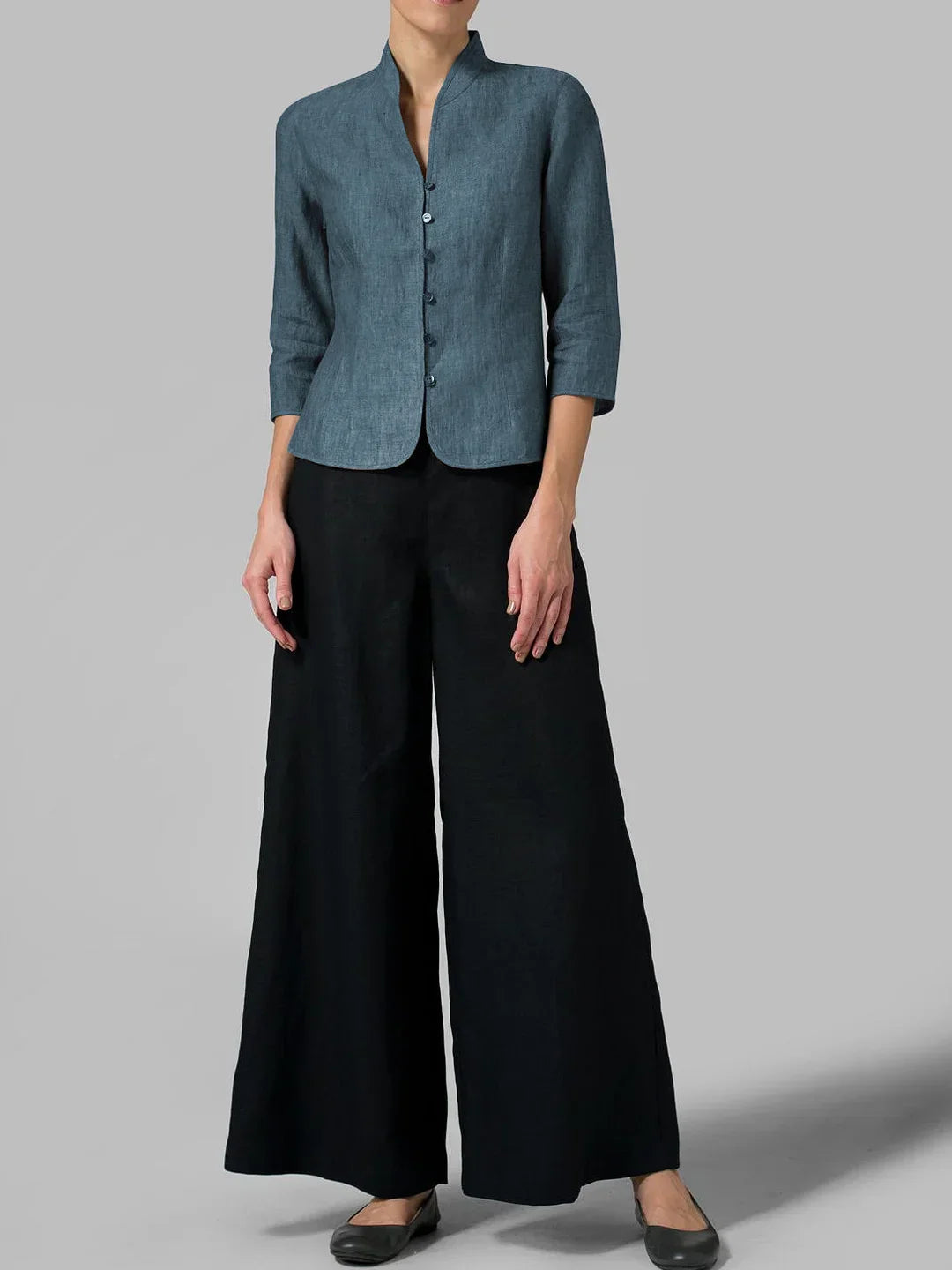 Brynna - Quality blouse for women with high collar