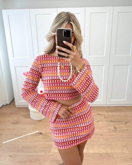 Giada – Σύνολο Crop Top και Μίνι Φούστα