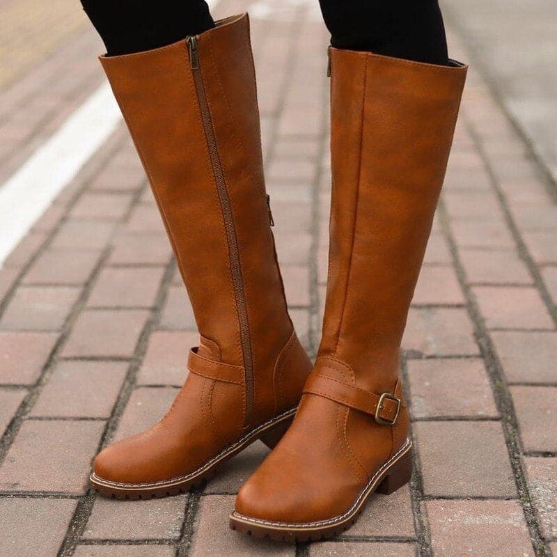 Marly - Everyday Boots with Decorative Buckle for Women