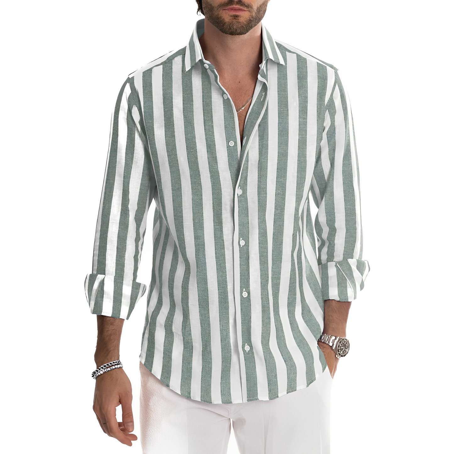 Greyson - Comfortable summer shirt with stripes for men