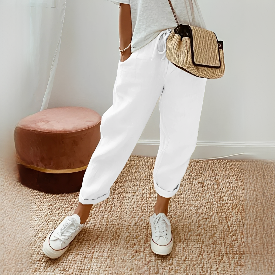 Whitney - Relaxed Elastic Waist Trousers