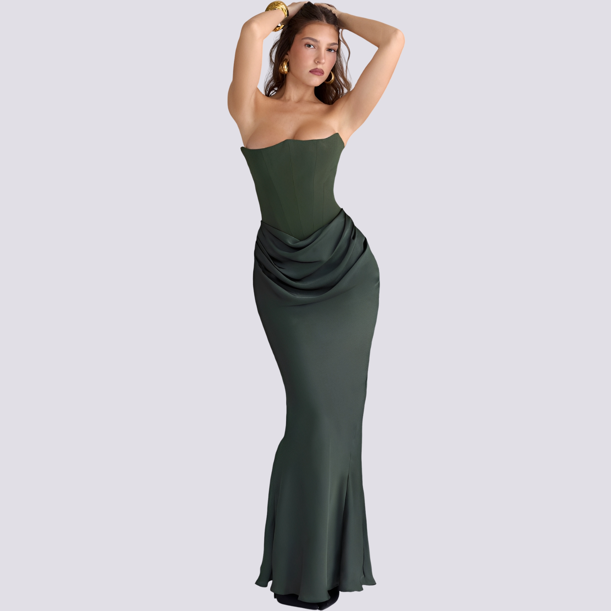Sally - Elegant strapless corset dress for women