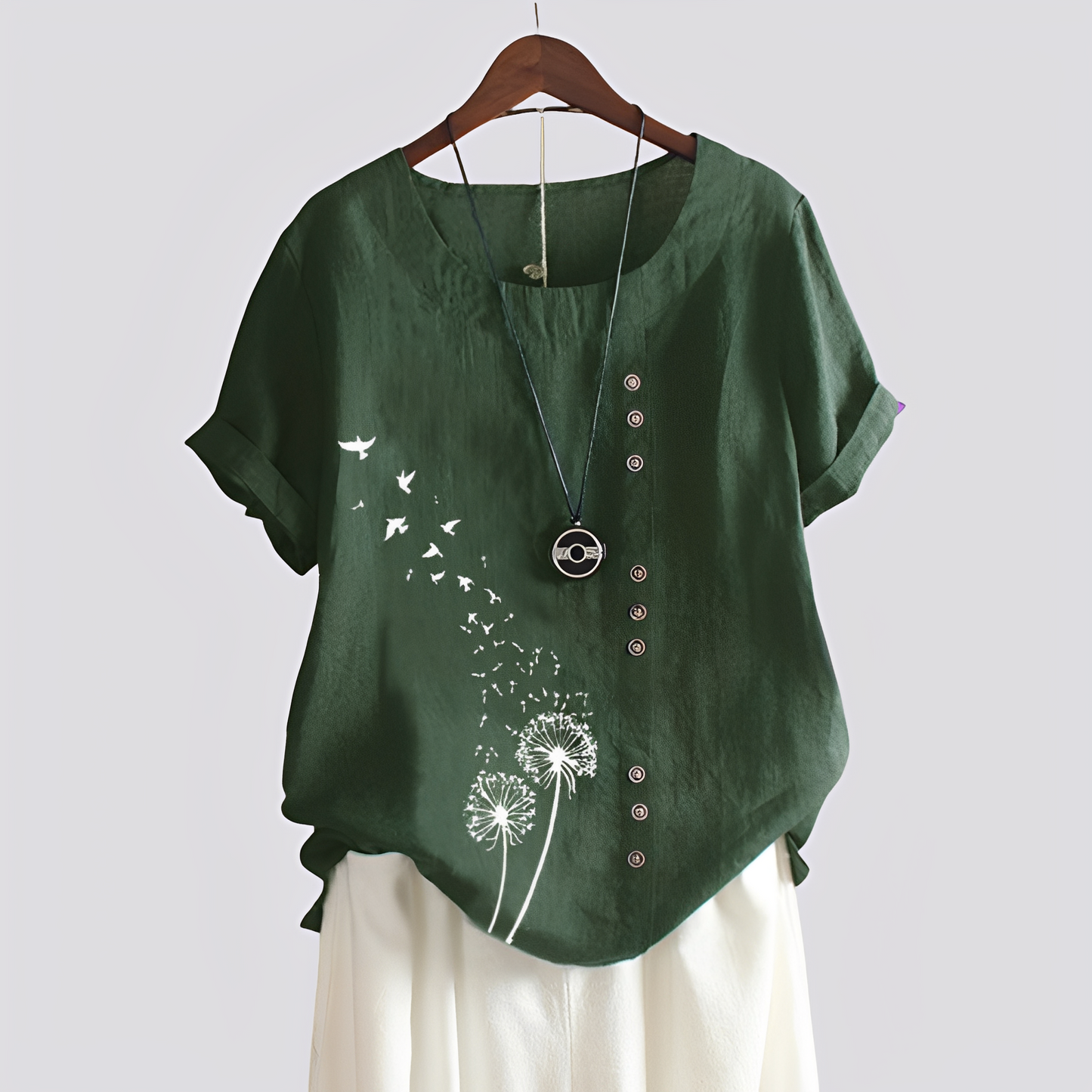 Isabelle - Comfortable Shirt with Short Sleeves for Women