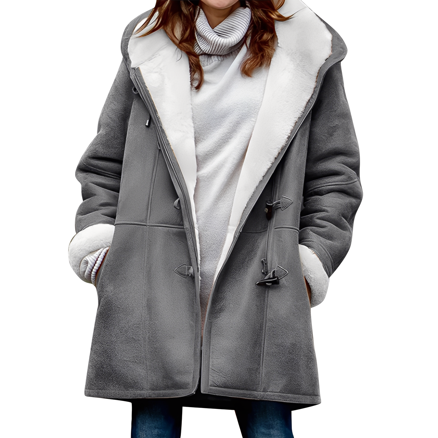 Madilyn - Relaxed Dufflecoat with Hood for Women