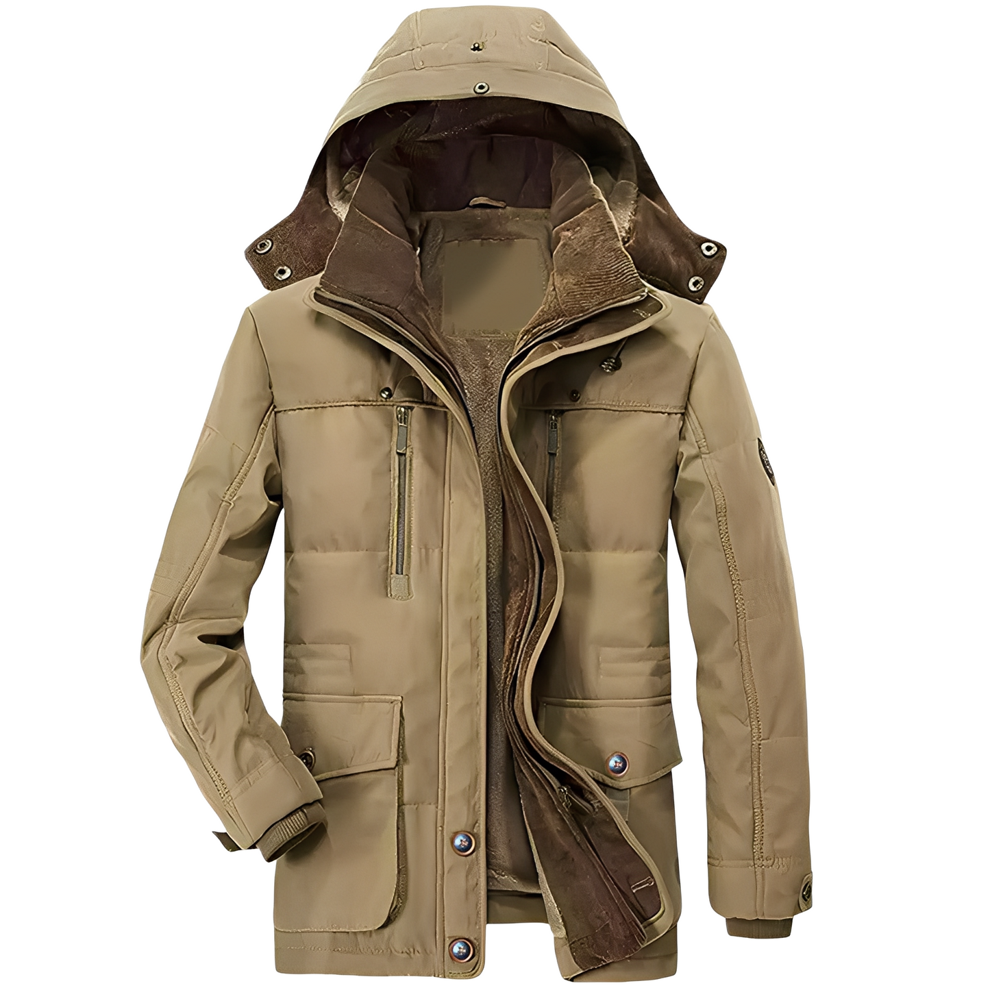Bruce - Στιλάτη κουκουλοφόρη ζακέτα με ζεστό επένδυση για άνδρες