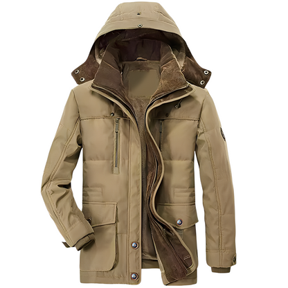 Bruce - Στιλάτη κουκουλοφόρη ζακέτα με ζεστό επένδυση για άνδρες