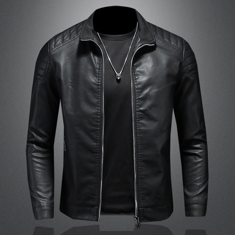 Wendell - Stylish, slim cut leather jacket for men