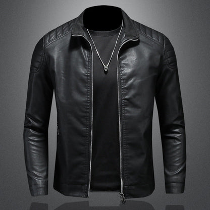 Wendell - Stylish, slim cut leather jacket for men