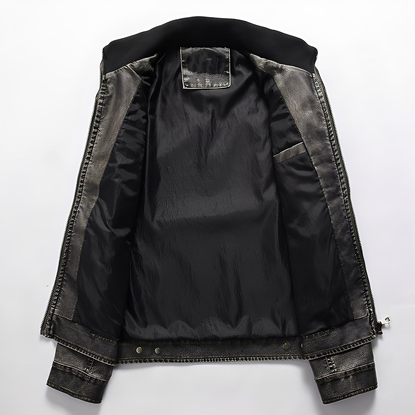 Kevin - Klasyczna skórzana kurtka z kieszeniami dla mężczyzn