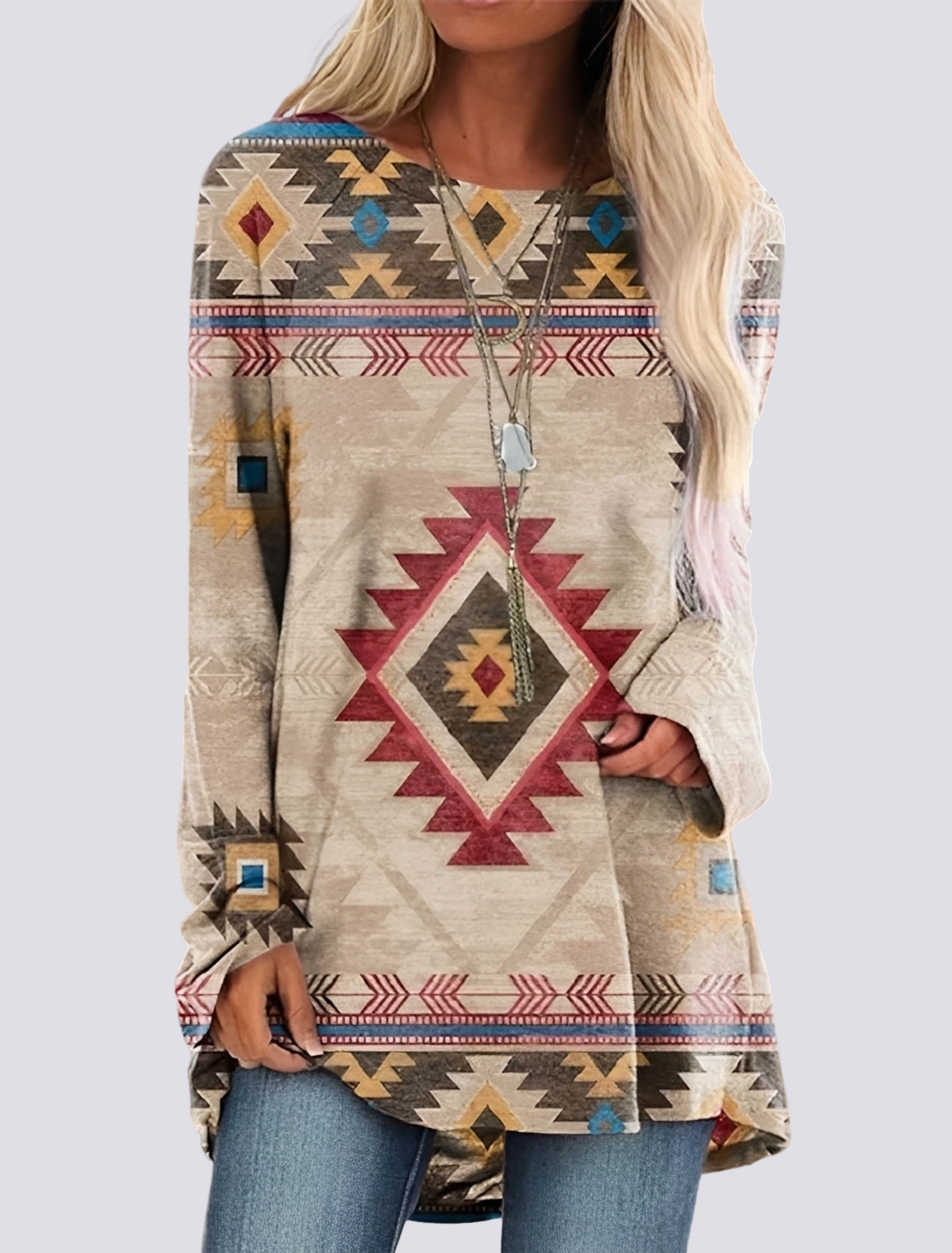 Monica - Fashionable Ethnic Shirt Dress